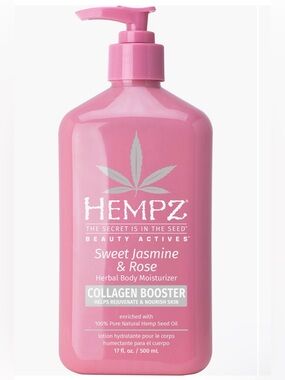 HEMPZ Sweet Jasmine & Rose Herbal Body Moisturizer with Collagen Booster